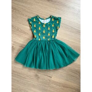 Taylor‎ Joelle Tutu Dress Green Pears Size 4 Girls Tulle